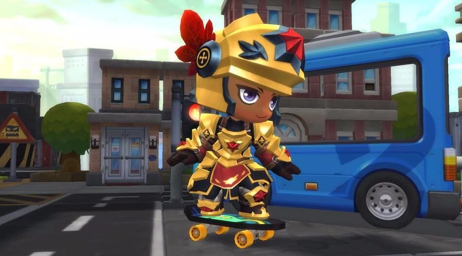 MapleStory-2-Maple-Armor-Outfit-Set-Cape-Adventureres-Skateboard-CBT-Exclusive