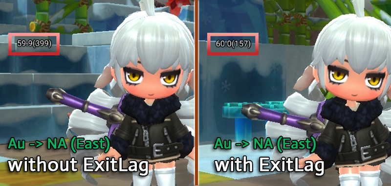 ExitLag-Review-Ping-Difference-On-MMORPG-MapleStory-2-From-Australia-To-NA-East